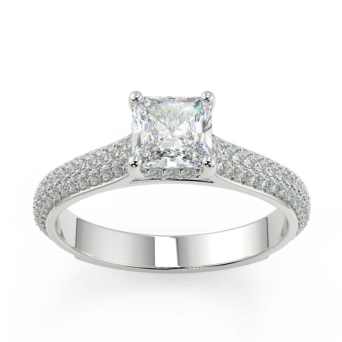 Pulchritudinous Princess Diamond Ring