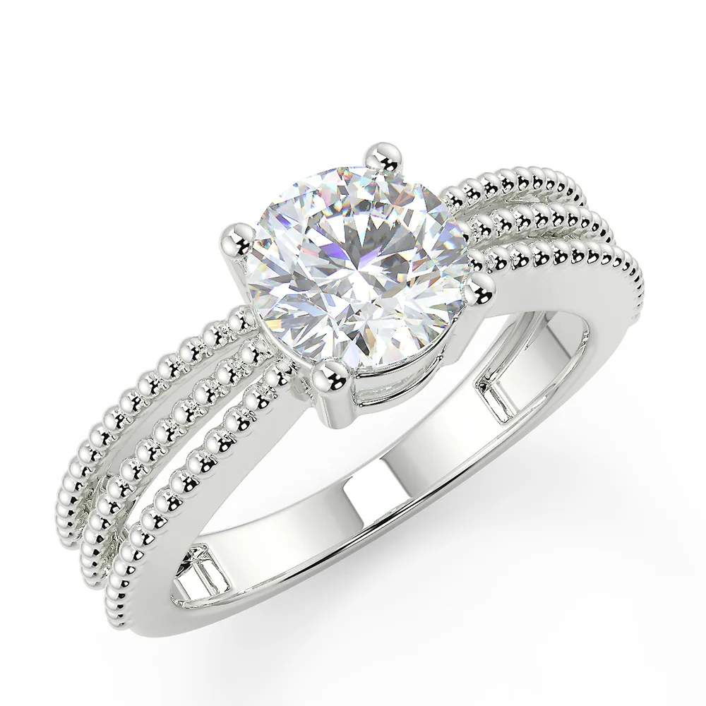 San Moissan Single Stone Moissanite Solitaire Ring for Women