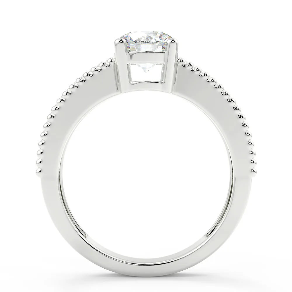 San Moissan Single Stone Moissanite Solitaire Ring for Women
