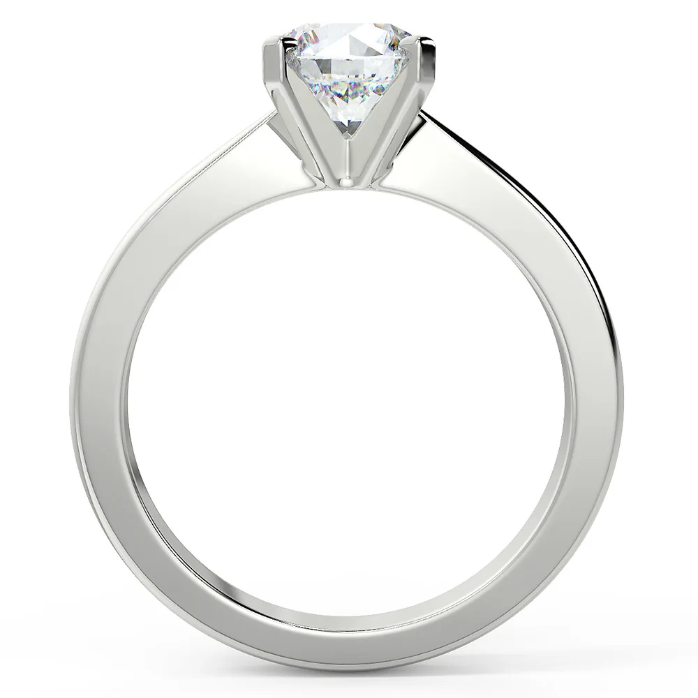 San Moissan Usa Round Brilliant Cut Moissanite Solitaire Engagement Ring For Women