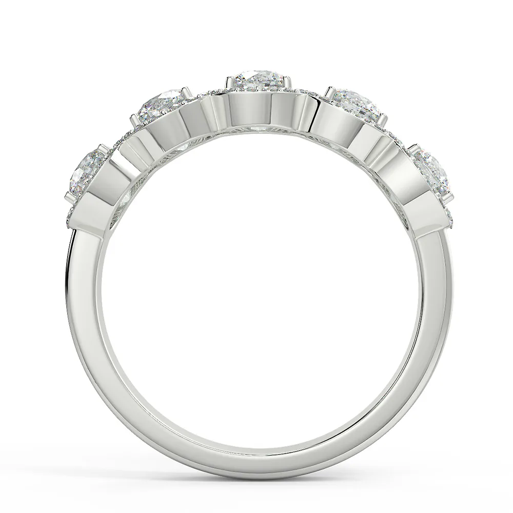 San Moissan Usa Round Brilliant Cut Moissanite Sterling Silver Ring