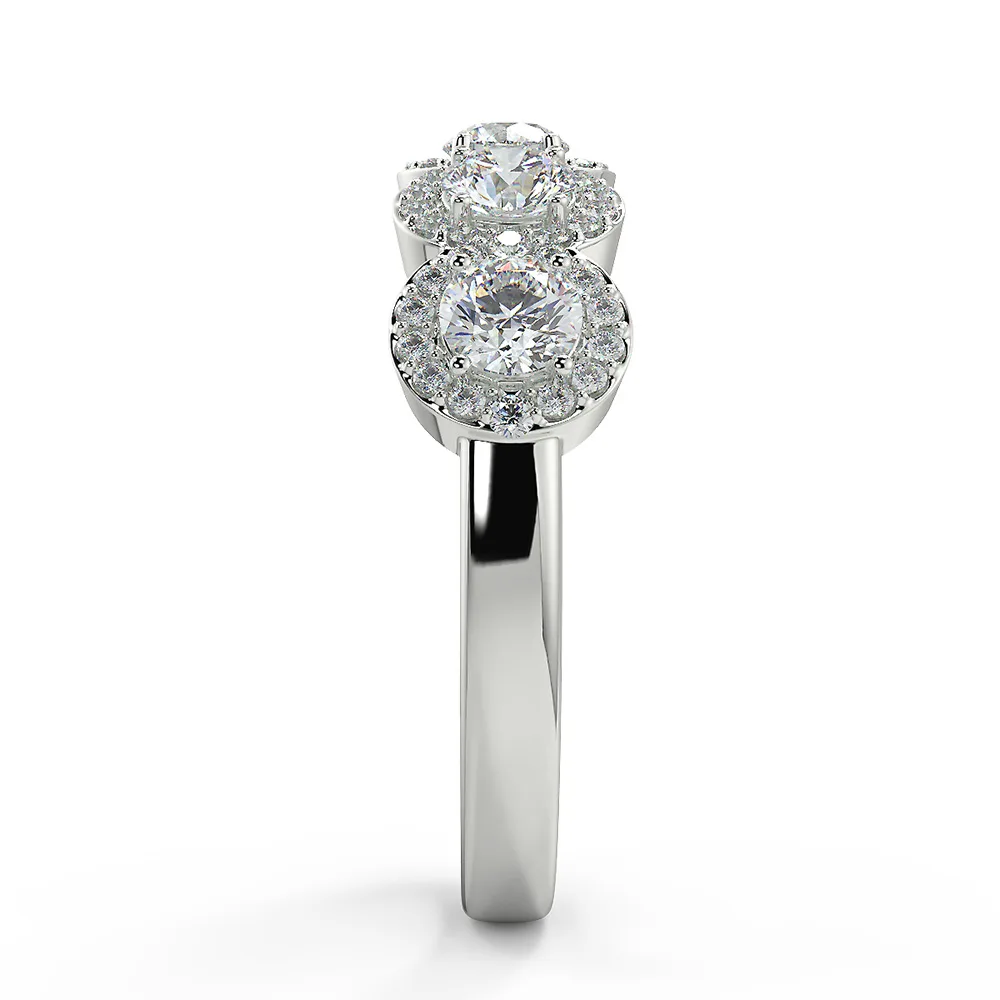 San Moissan Usa Round Brilliant Cut Moissanite Sterling Silver Ring