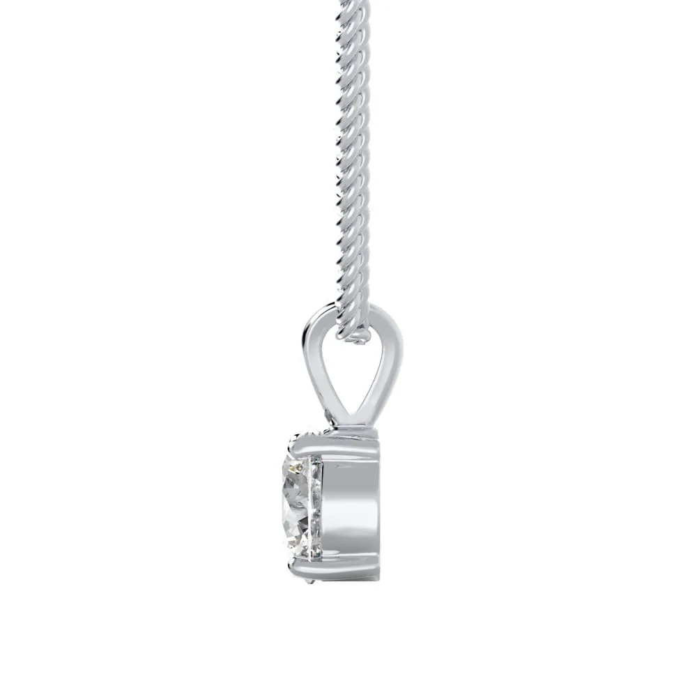 Olivia Classic Four Prong 1.04ct Moissanite Solitaire Pendant With Split Bail 925 Silver