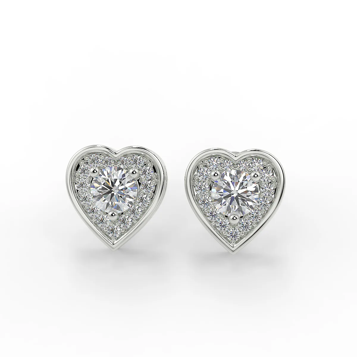 SAN MOISSAN USA (Near White) Sparkling and Alluring Round Brilliant Cut Moissanite Earrings For Women