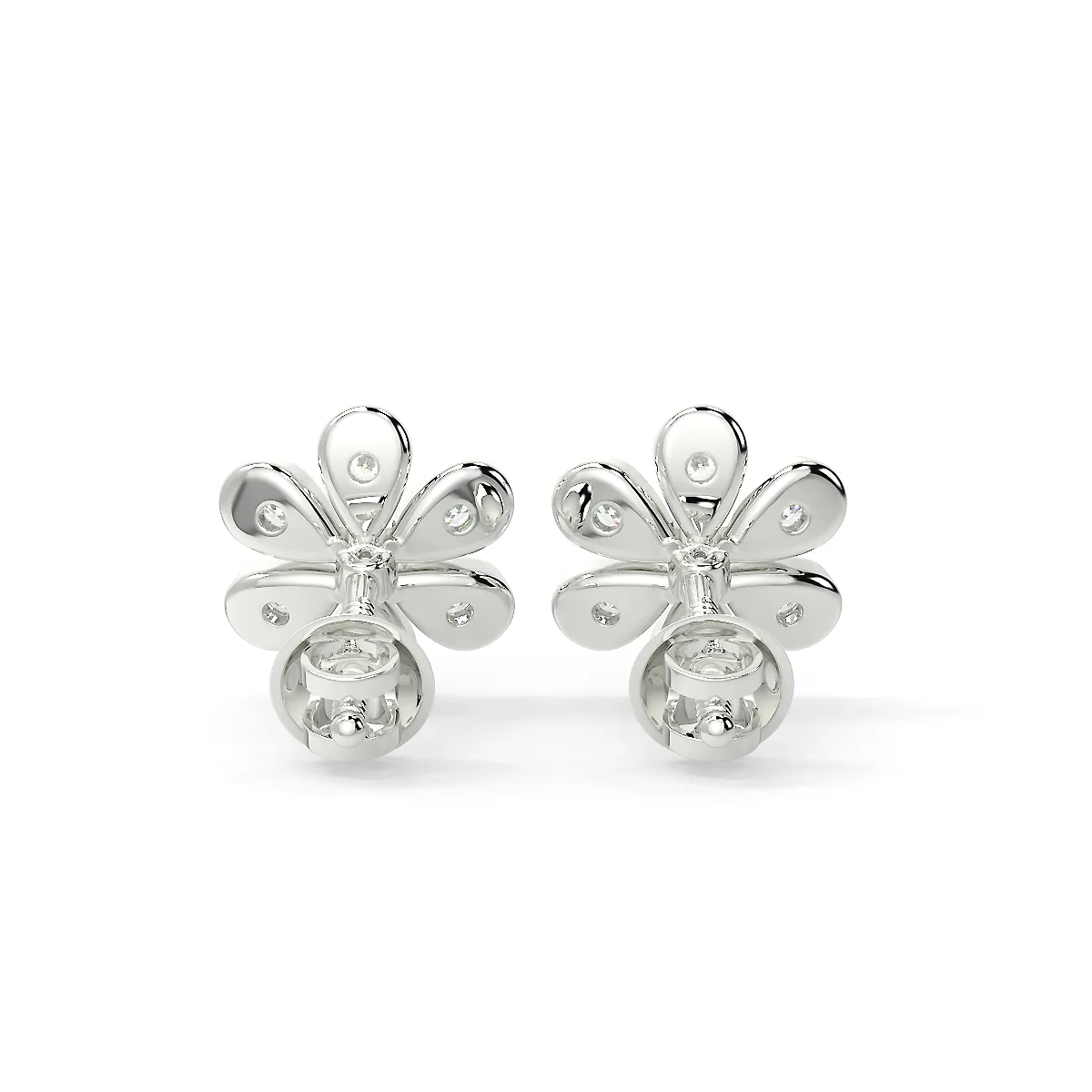 SAN MOISSAN USA VVS/FG (Near White) Round Brilliant Cut Moissanite Solitaire Earring for Women